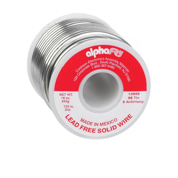 Wire Solder Gp 95/5 16Oz, Alpha Fry, Mfr#: 13955